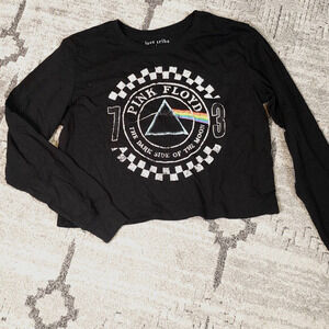 Love Tribe Pink Floyd Graphic Long Sleeve Crop top size L